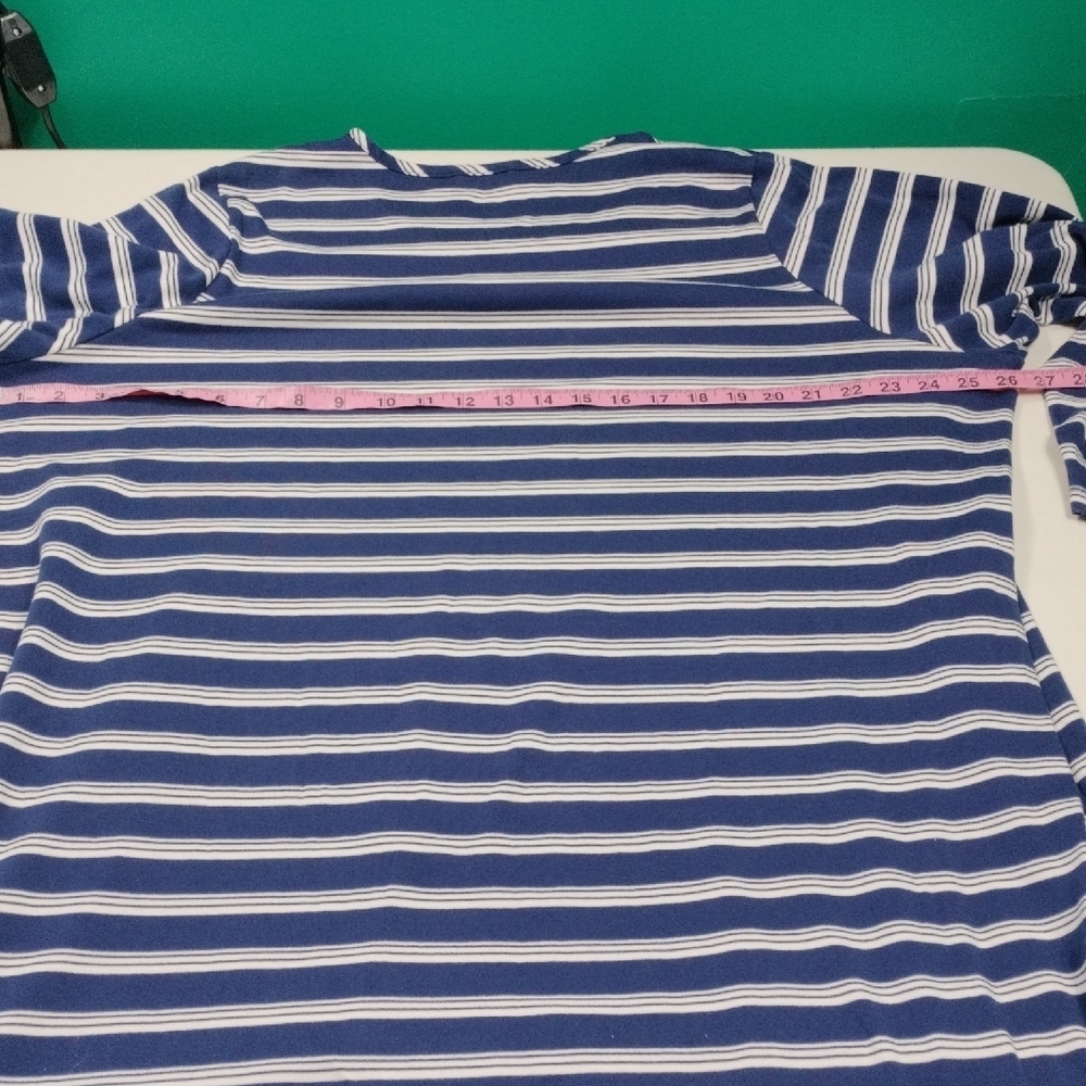 Lands' End Blue and White Striped Dress - Picture 8 of 10